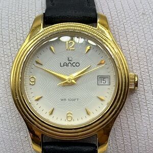 Watch  Rare Vintage Lanco Pacific Taiwan Watch Leather Watch Band Luxury